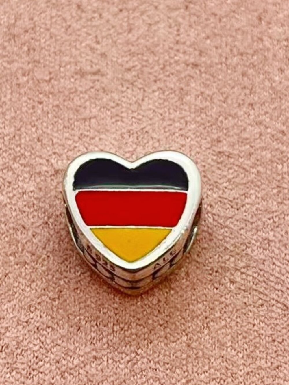 Pandora Germany Flag Exclusive Heart Charm Travel Pendant